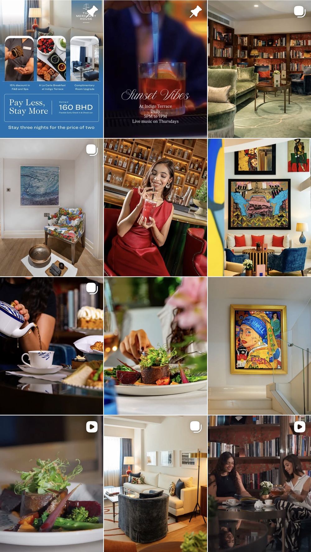 The Merchant House Instagram grid, managed by GOamplify